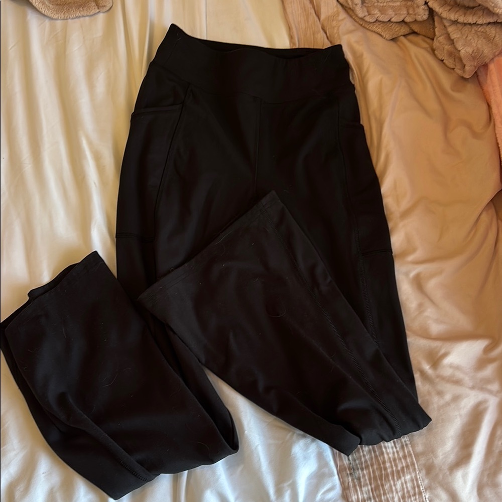 Black High-Waisted flare Leggings